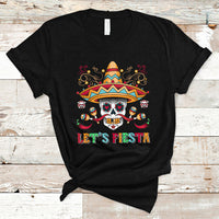 Funny Cinco De Mayo T Shirt Cinco De Mayo Let's Fiesta Mexican Sugar Skull Mexican Party - Wonder Print Shop