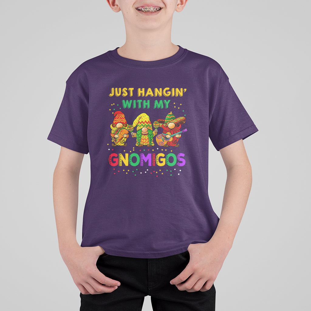 Funny Cinco De Mayo T Shirt For Kid Just Hanging With My Gnomigos Cinco De Mayo Gnomes - Wonder Print Shop