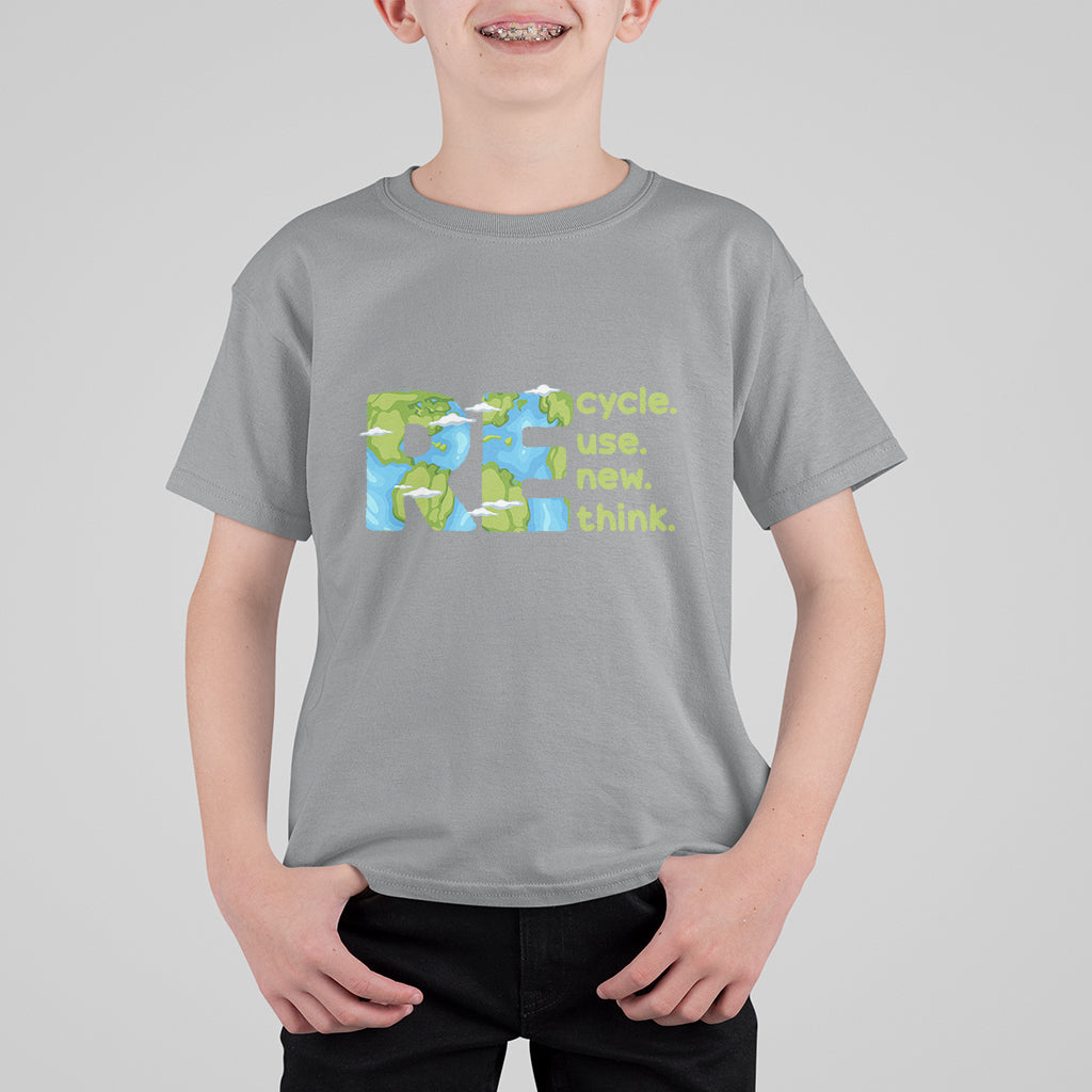 Earth Day T Shirt For Kid Recycle Reuse Renew Rethink Outfit For Earth Day 2023 - Wonder Print Shop