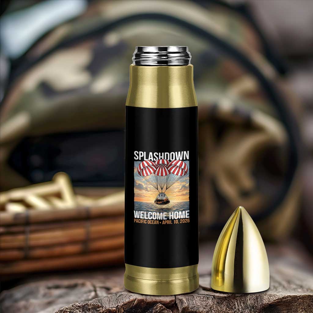 2026 Lunar Mission Splashdown Welcome Home Bullet Tumbler Pacific Ocean April 10 Vintage Capsule Recovery Graphic