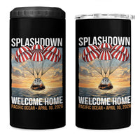 2026 Lunar Mission Splashdown Welcome Home 4 in 1 Can Cooler Tumbler Pacific Ocean April 10 Vintage Capsule Recovery Graphic