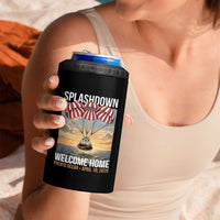 2026 Lunar Mission Splashdown Welcome Home 4 in 1 Can Cooler Tumbler Pacific Ocean April 10 Vintage Capsule Recovery Graphic