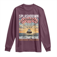 2026 Lunar Mission Splashdown Welcome Home Long Sleeve Shirt Pacific Ocean April 10 Vintage Capsule Recovery Graphic