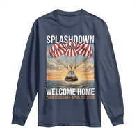 2026 Lunar Mission Splashdown Welcome Home Long Sleeve Shirt Pacific Ocean April 10 Vintage Capsule Recovery Graphic
