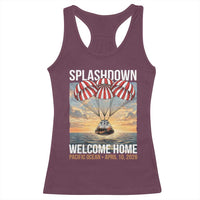 2026 Lunar Mission Splashdown Welcome Home Racerback Tank Top Pacific Ocean April 10 Vintage Capsule Recovery Graphic