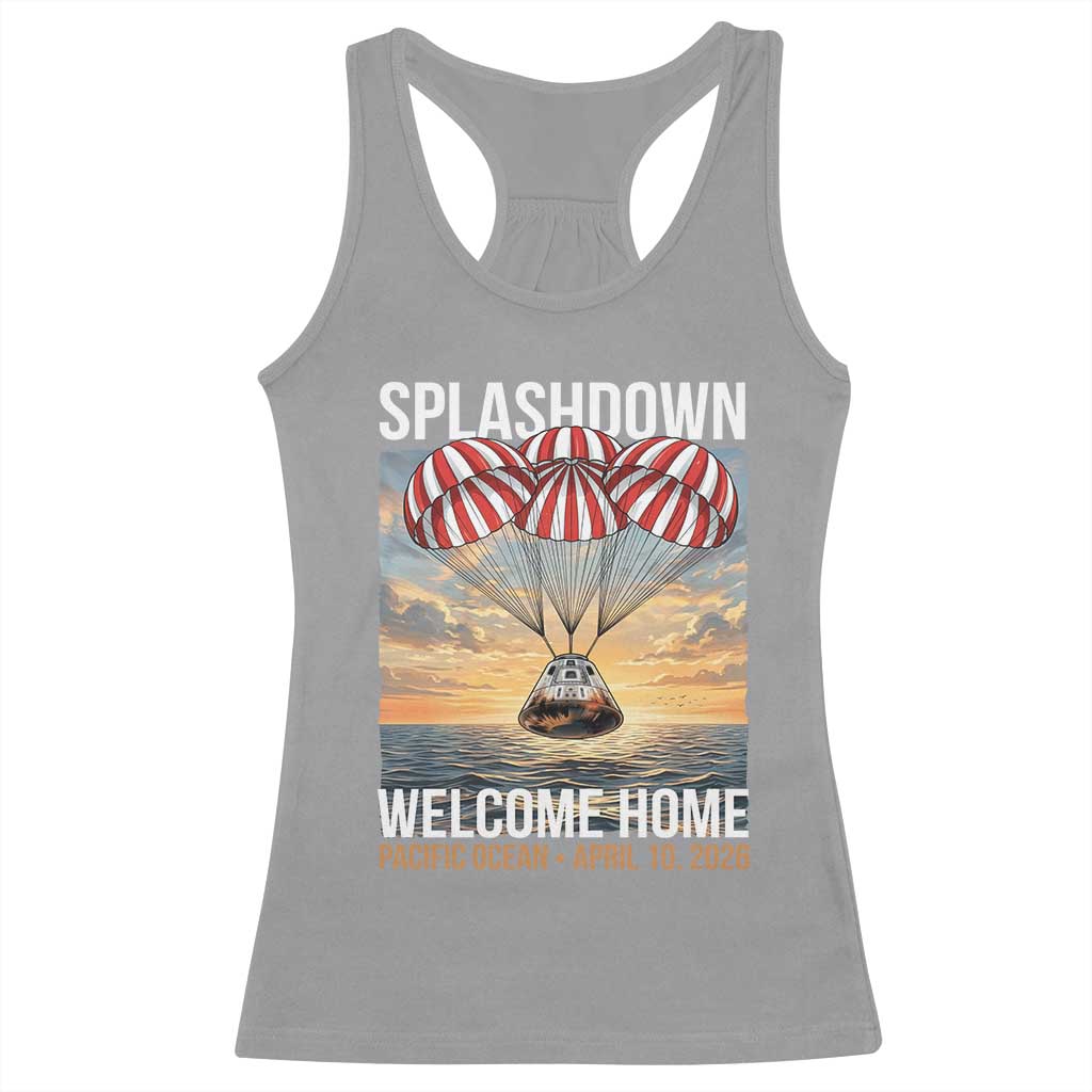 2026 Lunar Mission Splashdown Welcome Home Racerback Tank Top Pacific Ocean April 10 Vintage Capsule Recovery Graphic