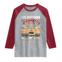 2026 Lunar Mission Splashdown Welcome Home Raglan Shirt Pacific Ocean April 10 Vintage Capsule Recovery Graphic