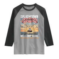 2026 Lunar Mission Splashdown Welcome Home Raglan Shirt Pacific Ocean April 10 Vintage Capsule Recovery Graphic