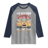 2026 Lunar Mission Splashdown Welcome Home Raglan Shirt Pacific Ocean April 10 Vintage Capsule Recovery Graphic