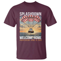 2026 Lunar Mission Splashdown Welcome Home T Shirt Pacific Ocean April 10 Vintage Capsule Recovery Graphic