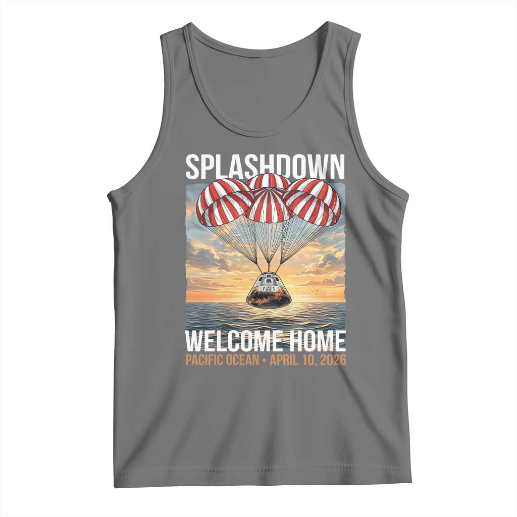 2026 Lunar Mission Splashdown Welcome Home Tank Top Pacific Ocean April 10 Vintage Capsule Recovery Graphic