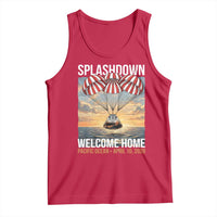 2026 Lunar Mission Splashdown Welcome Home Tank Top Pacific Ocean April 10 Vintage Capsule Recovery Graphic