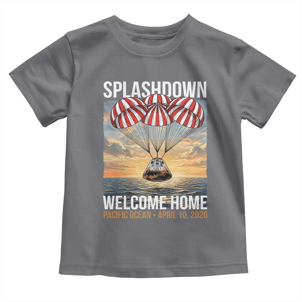 2026 Lunar Mission Splashdown Welcome Home Toddler T Shirt Pacific Ocean April 10 Vintage Capsule Recovery Graphic
