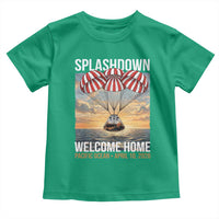 2026 Lunar Mission Splashdown Welcome Home Toddler T Shirt Pacific Ocean April 10 Vintage Capsule Recovery Graphic