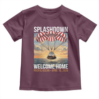 2026 Lunar Mission Splashdown Welcome Home Toddler T Shirt Pacific Ocean April 10 Vintage Capsule Recovery Graphic