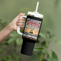 2026 Lunar Mission Splashdown Welcome Home Tumbler With Handle Pacific Ocean April 10 Vintage Capsule Recovery Graphic