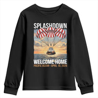 2026 Lunar Mission Splashdown Welcome Home Youth Sweatshirt Pacific Ocean April 10 Vintage Capsule Recovery Graphic