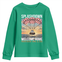 2026 Lunar Mission Splashdown Welcome Home Youth Sweatshirt Pacific Ocean April 10 Vintage Capsule Recovery Graphic