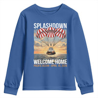 2026 Lunar Mission Splashdown Welcome Home Youth Sweatshirt Pacific Ocean April 10 Vintage Capsule Recovery Graphic