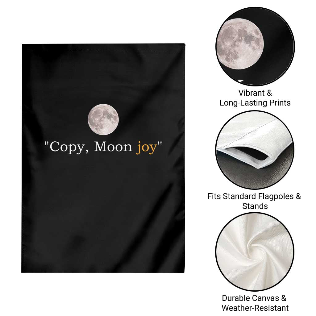 Copy Moon Joy Space Minimalist Garden Flag 2026 Lunar Mission Success