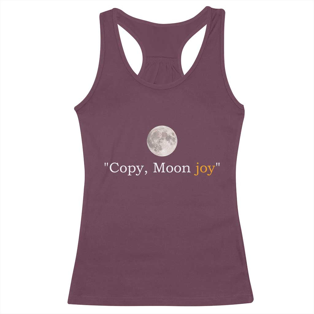Copy Moon Joy Space Minimalist Racerback Tank Top 2026 Lunar Mission Success
