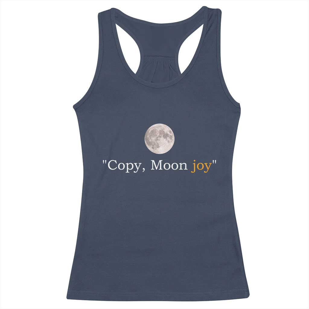 Copy Moon Joy Space Minimalist Racerback Tank Top 2026 Lunar Mission Success