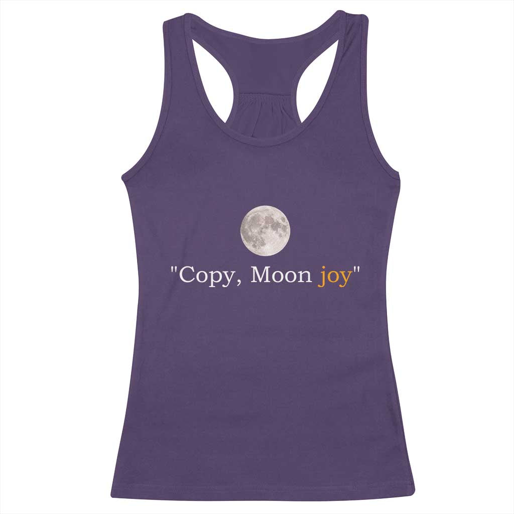 Copy Moon Joy Space Minimalist Racerback Tank Top 2026 Lunar Mission Success
