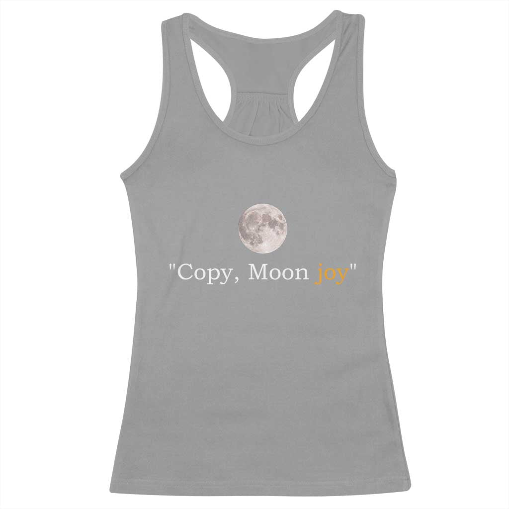 Copy Moon Joy Space Minimalist Racerback Tank Top 2026 Lunar Mission Success