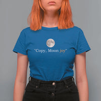 Copy Moon Joy Space Minimalist T Shirt For Women 2026 Lunar Mission Success