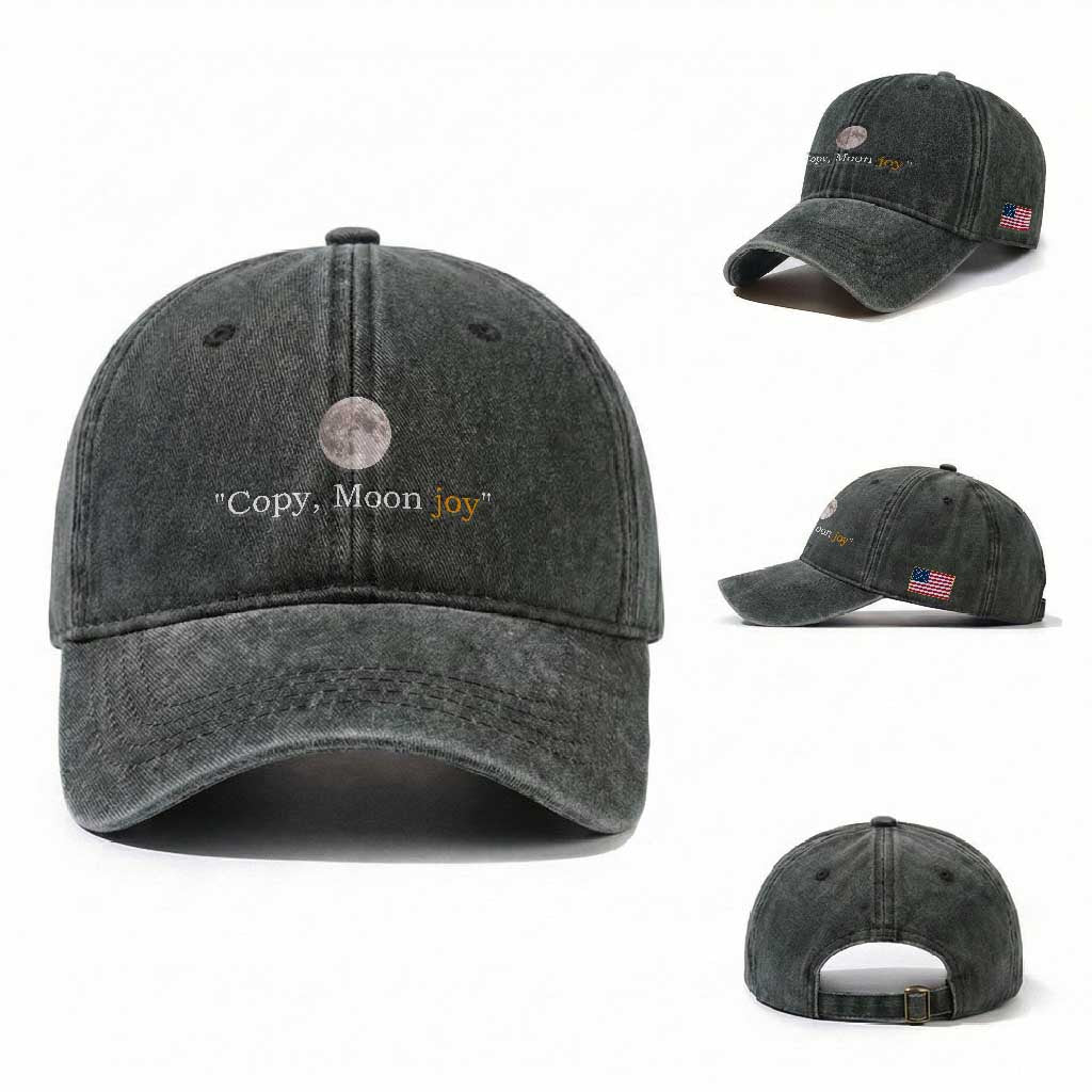Copy Moon Joy Space Minimalist Washed Cotton Baseball Cap 2026 Lunar Mission Success