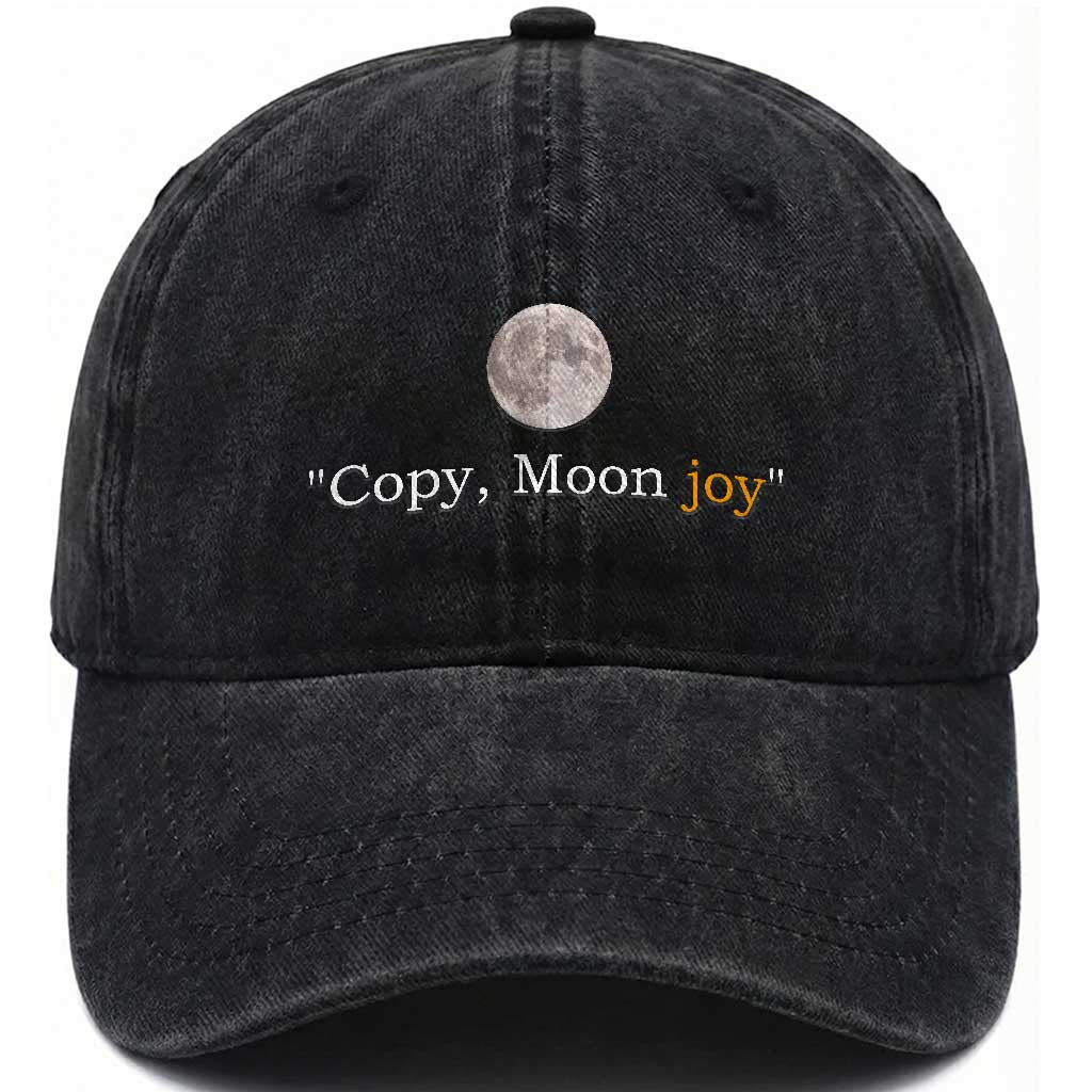 Copy Moon Joy Space Minimalist Washed Cotton Baseball Cap 2026 Lunar Mission Success