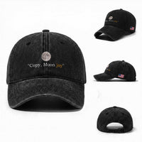 Copy Moon Joy Space Minimalist Washed Cotton Baseball Cap 2026 Lunar Mission Success