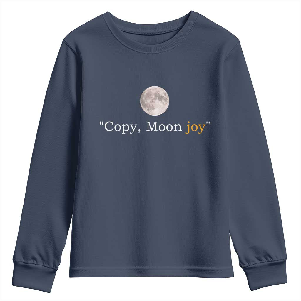Copy Moon Joy Space Minimalist Youth Sweatshirt 2026 Lunar Mission Success