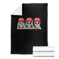 See No Crimes Hear No Truth Speak No Facts Skeletons Throw Blanket Political Satire Three Wise Monkeys Graphic