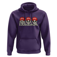 See No Crimes Hear No Truth Speak No Facts Skeletons Hoodie Political Satire Three Wise Monkeys Graphic