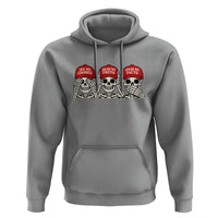 See No Crimes Hear No Truth Speak No Facts Skeletons Hoodie Political Satire Three Wise Monkeys Graphic