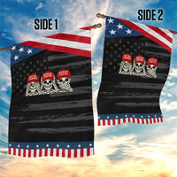 See No Crimes Hear No Truth Speak No Facts Skeletons Garden Flag Political Satire Three Wise Monkeys Graphic