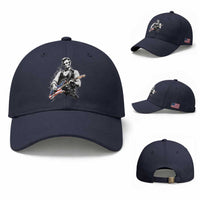 Rockin Abe Abraham Lincoln Playing Electric Guitar Baseball Cap Patriotic Music Rocker Mashup 4th of July Celebration
