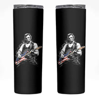 Rockin Abe Abraham Lincoln Playing Electric Guitar Skinny Tumbler Patriotic Music Rocker Mashup 4th of July Celebration