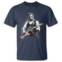 Rockin Abe Abraham Lincoln Playing Electric Guitar T Shirt Patriotic Music Rocker Mashup 4th of July Celebration