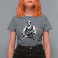 Rockin Abe Abraham Lincoln Playing Electric Guitar T Shirt For Women Patriotic Music Rocker Mashup 4th of July Celebration