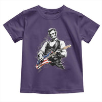 Rockin Abe Abraham Lincoln Playing Electric Guitar Toddler T Shirt Patriotic Music Rocker Mashup 4th of July Celebration