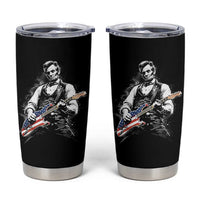 Rockin Abe Abraham Lincoln Playing Electric Guitar Tumbler Cup Patriotic Music Rocker Mashup 4th of July Celebration