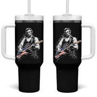 Rockin Abe Abraham Lincoln Playing Electric Guitar Tumbler With Handle Patriotic Music Rocker Mashup 4th of July Celebration