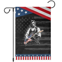 Rockin Abe Abraham Lincoln Playing Electric Guitar Garden Flag Patriotic Music Rocker Mashup 4th of July Celebration