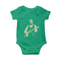 Vintage Rockin Abe Abraham Lincoln Playing Electric Guitar Baby Onesie Patriotic Music Rocker Mashup 4th of July Celebration