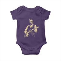 Vintage Rockin Abe Abraham Lincoln Playing Electric Guitar Baby Onesie Patriotic Music Rocker Mashup 4th of July Celebration