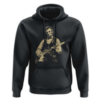 Vintage Rockin Abe Abraham Lincoln Playing Electric Guitar Hoodie Patriotic Music Rocker Mashup 4th of July Celebration