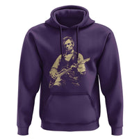 Vintage Rockin Abe Abraham Lincoln Playing Electric Guitar Hoodie Patriotic Music Rocker Mashup 4th of July Celebration
