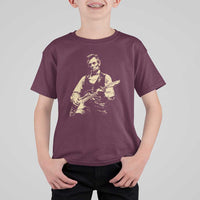 Vintage Rockin Abe Abraham Lincoln Playing Electric Guitar T Shirt For Kid Patriotic Music Rocker Mashup 4th of July Celebration